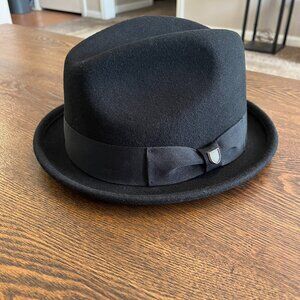 BRIXTON Gain Fedora, black, size Medium 7¼, retro, classic vintage style